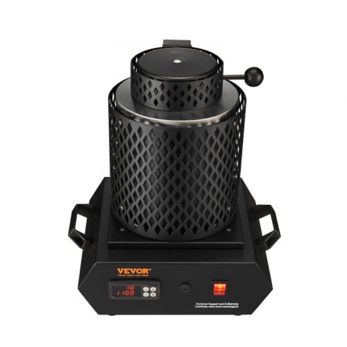 Φούρνος τήξης χρυσού VEVOR, 1350W, μέγιστη θερμοκρασία 1150°C, Ψηφιακός ηλεκτρικός φούρνος τήξης με 1 kg και 3 kg κεραμικά χωνευτήρια, λαβίδες χωνευτηρίου και γάντια, για χρυσό, ασήμι, αλουμίνιο, χαλκό