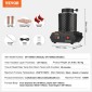 Φούρνος τήξης χρυσού VEVOR, 1350W, μέγιστη θερμοκρασία 1150°C, Ψηφιακός ηλεκτρικός φούρνος τήξης με 1 kg και 3 kg κεραμικά χωνευτήρια, λαβίδες χωνευτηρίου και γάντια, για χρυσό, ασήμι, αλουμίνιο, χαλκό