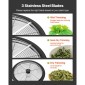 Κόψιμο φύλλων VEVOR Bud Leaf, 335 mm Χειροκίνητο κουρευτικό μπουμπουκιού, με κοφτερές λεπίδες από ανοξείδωτο χάλυβα, οπτική κοπή, υγρή και ξηρή υδροπονική μηχανή κοπής, περιστρεφόμενη περιστροφή κοπής για φυτά φύλλα μπουμπούκια λουλούδια