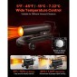 VEVOR 50kW Forced Air Kerosene Heater Diesel, Φορητός θερμαντήρας χώρου Torpedo με ρόδες & ρυθμιζόμενη θερμοκρασία, Τύπος φυσητήρων για εργοτάξιο/Γκαράζ/Αποθήκη/Κατασκευή εργαστηρίου /Εξωτερική θέρμανση,Μαύρο