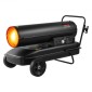 VEVOR 50kW Forced Air Kerosene Heater Diesel, Φορητός θερμαντήρας χώρου Torpedo με ρόδες & ρυθμιζόμενη θερμοκρασία, Τύπος φυσητήρων για εργοτάξιο/Γκαράζ/Αποθήκη/Κατασκευή εργαστηρίου /Εξωτερική θέρμανση,Μαύρο
