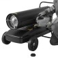 VEVOR 50kW Forced Air Kerosene Heater Diesel, Φορητός θερμαντήρας χώρου Torpedo με ρόδες & ρυθμιζόμενη θερμοκρασία, Τύπος φυσητήρων για εργοτάξιο/Γκαράζ/Αποθήκη/Κατασκευή εργαστηρίου /Εξωτερική θέρμανση,Μαύρο