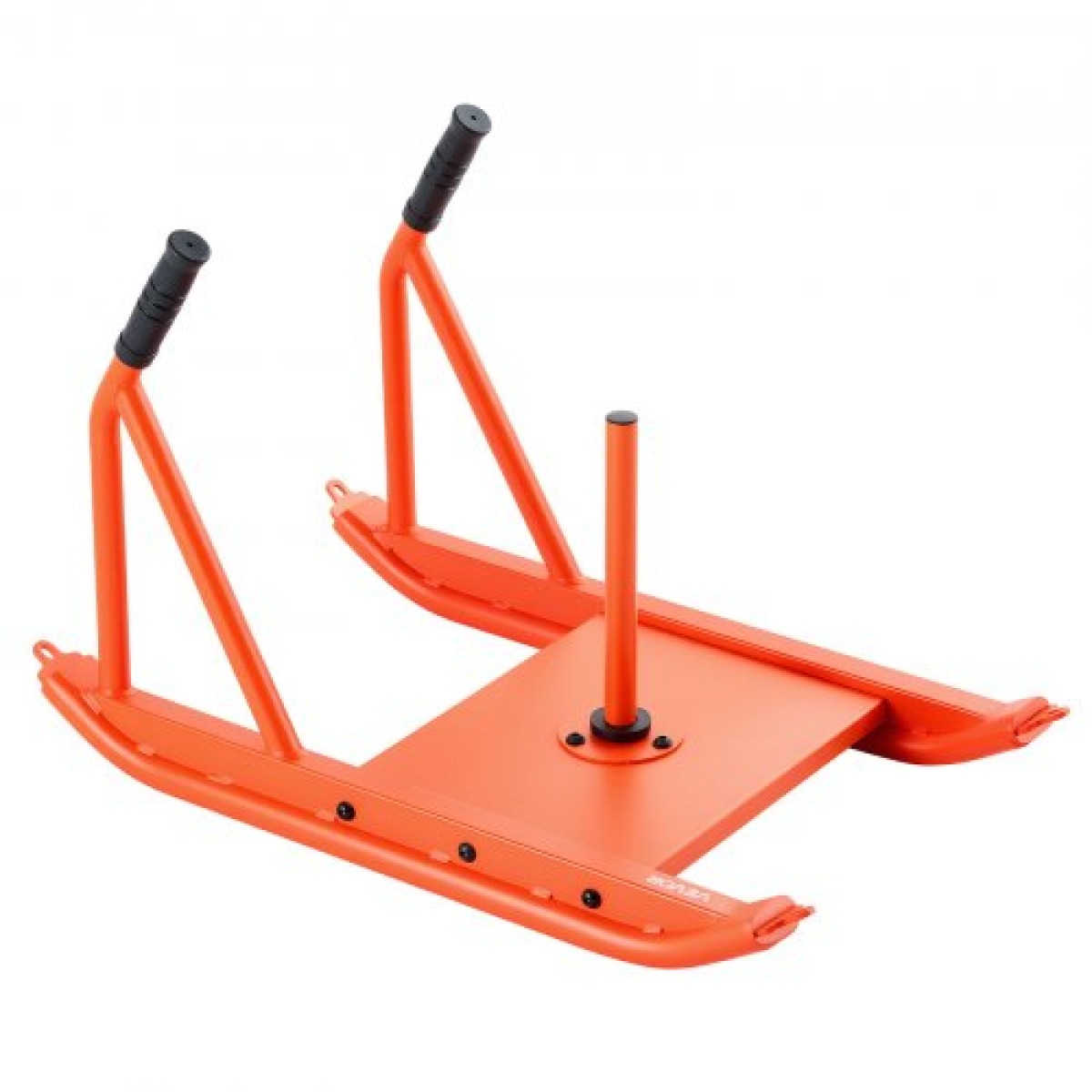 VEVOR Weight Sled, Steel Power Sled, Fitness Strength Training Sleds for Athletic Exercise Improvement Speed, Workout Fitness Equipment with Handle, Συμβατό με πλάκες βάρους 25/51 mm, Πορτοκαλί