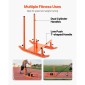 VEVOR Weight Sled, Steel Power Sled, Fitness Strength Training Sleds for Athletic Exercise Improvement Speed, Workout Fitness Equipment with Handle, Συμβατό με πλάκες βάρους 25/51 mm, Πορτοκαλί