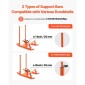 VEVOR Weight Sled, Steel Power Sled, Fitness Strength Training Sleds for Athletic Exercise Improvement Speed, Workout Fitness Equipment with Handle, Συμβατό με πλάκες βάρους 25/51 mm, Πορτοκαλί