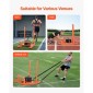 VEVOR Weight Sled, Steel Power Sled, Fitness Strength Training Sleds for Athletic Exercise Improvement Speed, Workout Fitness Equipment with Handle, Συμβατό με πλάκες βάρους 25/51 mm, Πορτοκαλί