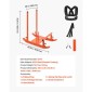 VEVOR Weight Sled, Steel Power Sled, Fitness Strength Training Sleds for Athletic Exercise Improvement Speed, Workout Fitness Equipment with Handle, Συμβατό με πλάκες βάρους 25/51 mm, Πορτοκαλί