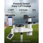 VEVOR 7-σε-1 μετεωρολογικός σταθμός Wi-Fi με APP, οθόνη VA 190,5 mm, Ασύρματος ηλιακός αισθητήρας εξωτερικού χώρου, μετρητής βροχής, εσωτερικός εξωτερικός χώρος για πρόγνωση καιρού, ταχύτητα ανέμου, θερμοκρασία, υγρασία, βροχόπτωση