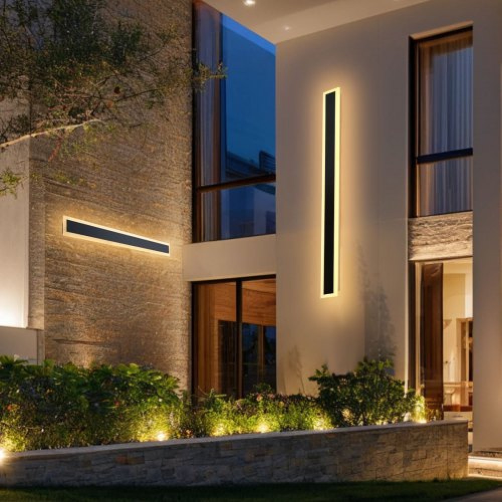 VEVOR Outdoor Wall Lights, 2 Pack, 1000 mm Long Strip Modern Exterior Wall Sconce Light Fixtures, 3000K Warm White, IP65 Waterproof Anti-Rust Outside Wall Mount Lighting, for House, Porch, Garage