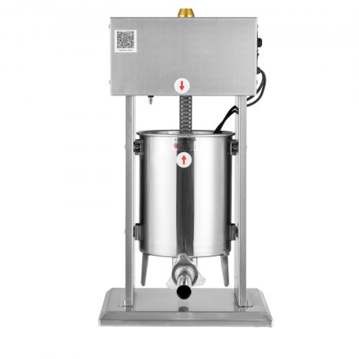 VEVOR Electric Sausage Stuffer, 22 LBS / 10 L Vertical Meat Stuffer, Stepless Speed ​​Control and Foot Pedal, Inox Heavy Duty Γεμιστικό Λουκάνικου με 4 Σωλήνες Γέμισης, για Εμπορική & οικιακή χρήση