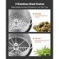 VEVOR Manual Bud Leaf Trimmer, 300mm Reaper Bowl Bud Trimmer με λεπίδες από ανοξείδωτο χάλυβα, οπτική κοπή, υγρή και ξηρή υδροπονική μηχανή κοπής με δίσκο, περιστρεφόμενη περιστροφή για λουλούδια φυτών