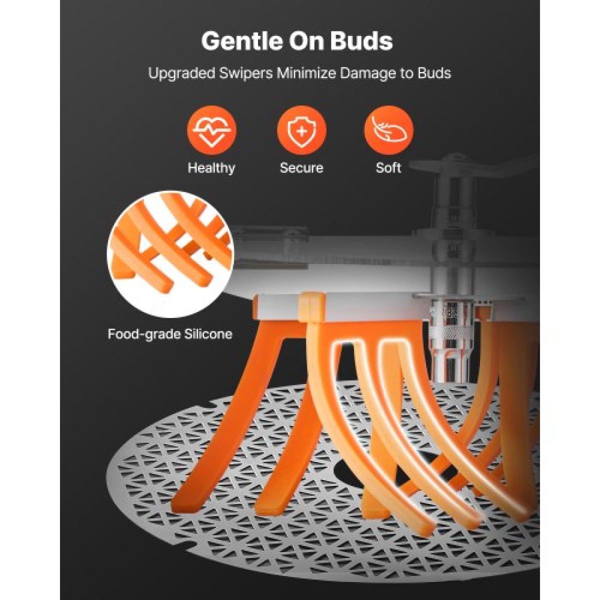 VEVOR Manual Bud Leaf Trimmer, 300mm Reaper Bowl Bud Trimmer με λεπίδες από ανοξείδωτο χάλυβα, οπτική κοπή, υγρή και ξηρή υδροπονική μηχανή κοπής με δίσκο, περιστρεφόμενη περιστροφή για λουλούδια φυτών