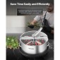 VEVOR Manual Bud Leaf Trimmer, 300mm Reaper Bowl Bud Trimmer με λεπίδες από ανοξείδωτο χάλυβα, οπτική κοπή, υγρή και ξηρή υδροπονική μηχανή κοπής με δίσκο, περιστρεφόμενη περιστροφή για λουλούδια φυτών