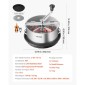 VEVOR Manual Bud Leaf Trimmer, 300mm Reaper Bowl Bud Trimmer με λεπίδες από ανοξείδωτο χάλυβα, οπτική κοπή, υγρή και ξηρή υδροπονική μηχανή κοπής με δίσκο, περιστρεφόμενη περιστροφή για λουλούδια φυτών