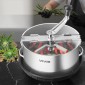 VEVOR Manual Bud Leaf Trimmer, 300mm Reaper Bowl Bud Trimmer με λεπίδες από ανοξείδωτο χάλυβα, οπτική κοπή, υγρή και ξηρή υδροπονική μηχανή κοπής με δίσκο, περιστρεφόμενη περιστροφή για λουλούδια φυτών