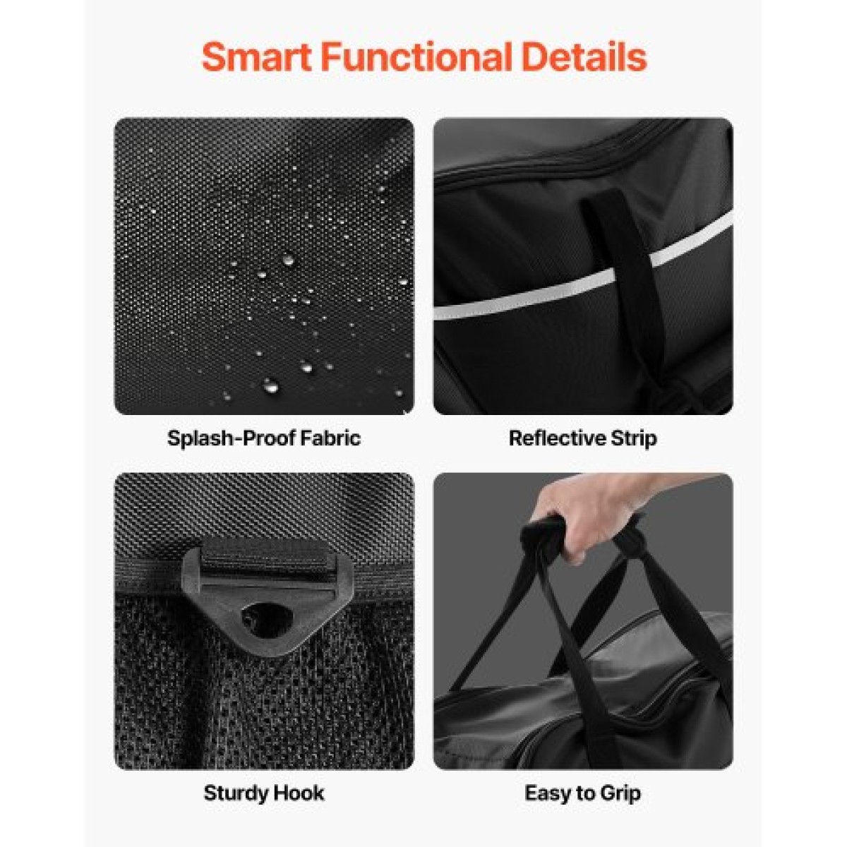 VEVOR Motorcycle Saddlebag Liner Bag, 18 L Insert Storage Travel Bag Bagage Organizer, Συμβατό με Harley Davidson 1993-2022 Touring Road/Street Glide/Electra Glide/Road King Saddlebag, μαύρο