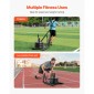 VEVOR Weight Sled, Steel Power Sled, Fitness Strength Training Sleds for Athletic Exercise Improvement Speed, Workout Fitness Equipment with Handle, Συμβατό με πλάκες βάρους 25/51 mm, Μαύρο