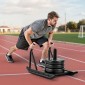 VEVOR Weight Sled, Steel Power Sled, Fitness Strength Training Sleds for Athletic Exercise Improvement Speed, Workout Fitness Equipment with Handle, Συμβατό με πλάκες βάρους 25/51 mm, Μαύρο