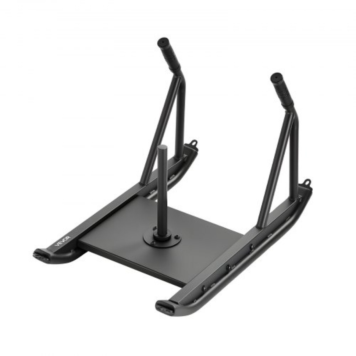 VEVOR Weight Sled, Steel Power Sled, Fitness Strength Training Sleds for Athletic Exercise Improvement Speed, Workout Fitness Equipment with Handle, Συμβατό με πλάκες βάρους 25/51 mm, Μαύρο