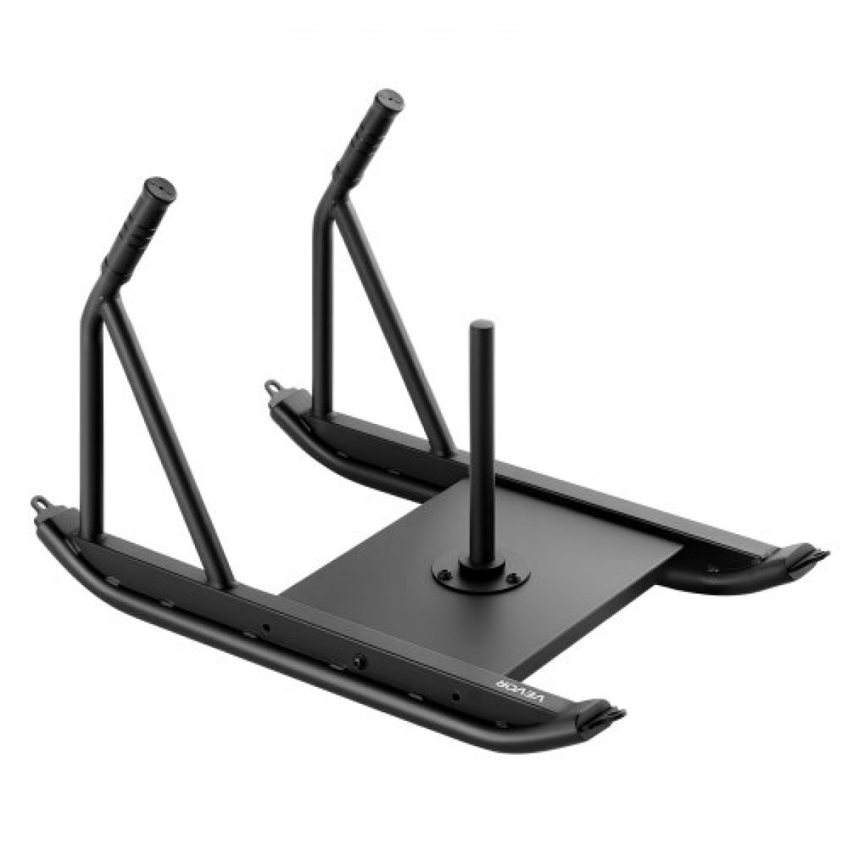 VEVOR Weight Sled, Steel Power Sled, Fitness Strength Training Sleds for Athletic Exercise Improvement Speed, Workout Fitness Equipment with Handle, Συμβατό με πλάκες βάρους 25/51 mm, Μαύρο
