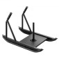 VEVOR Weight Sled, Steel Power Sled, Fitness Strength Training Sleds for Athletic Exercise Improvement Speed, Workout Fitness Equipment with Handle, Συμβατό με πλάκες βάρους 25/51 mm, Μαύρο