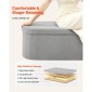 VEVOR Oval Storage Ottoman Πάγκος, Πτυσσόμενο Teddy Fleece Τέλος πάγκου κρεβατιού, Πτυσσόμενο κρεβάτι με επένδυση Ottoman στήθος με μεγάλο αποθηκευτικό χώρο, υποστηρίζει 660 lbs, για σαλόνι, υπνοδωμάτιο, είσοδος, γκρι