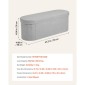 VEVOR Oval Storage Ottoman Πάγκος, Πτυσσόμενο Teddy Fleece Τέλος πάγκου κρεβατιού, Πτυσσόμενο κρεβάτι με επένδυση Ottoman στήθος με μεγάλο αποθηκευτικό χώρο, υποστηρίζει 660 lbs, για σαλόνι, υπνοδωμάτιο, είσοδος, γκρι