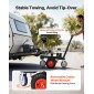 VEVOR Electric Trailer Dolly, 1633 kg Μέγιστο βάρος ρυμουλκούμενου 272 kg Max Tongue Weight, DC 24V 800W Motorized Trailer Dolly with 50 & 47,6 mm Hitch Balls for RV Campers, Cargo & Utility, Boat Trailers