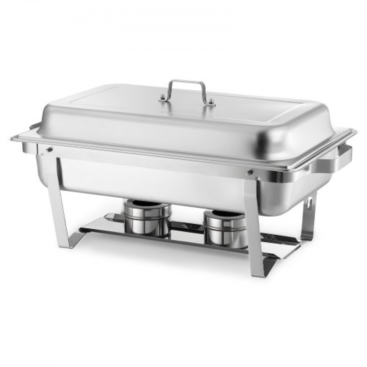 VEVOR Rectangle Chafing Dish, 8,5L 2 Pack Stainless Steel Dish of Chafing, Food Warmer Chafer Complete σετ με κούφια λαβή, 1 λαβίδα φαγητού, καπάκι, θήκη καυσίμου, πιάτα τσαγιού για πάρτι γάμου