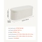 VEVOR Oval Storage Ottoman Πάγκος, Πτυσσόμενο Teddy Fleece End of Bed Bench, Πτυσσόμενο κρεβάτι με επένδυση Ottoman στήθος με μεγάλο αποθηκευτικό χώρο, υποστηρίζει 660 lbs, για σαλόνι, υπνοδωμάτιο, είσοδος, μπεζ