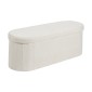 VEVOR Oval Storage Ottoman Πάγκος, Πτυσσόμενο Teddy Fleece End of Bed Bench, Πτυσσόμενο κρεβάτι με επένδυση Ottoman στήθος με μεγάλο αποθηκευτικό χώρο, υποστηρίζει 660 lbs, για σαλόνι, υπνοδωμάτιο, είσοδος, μπεζ