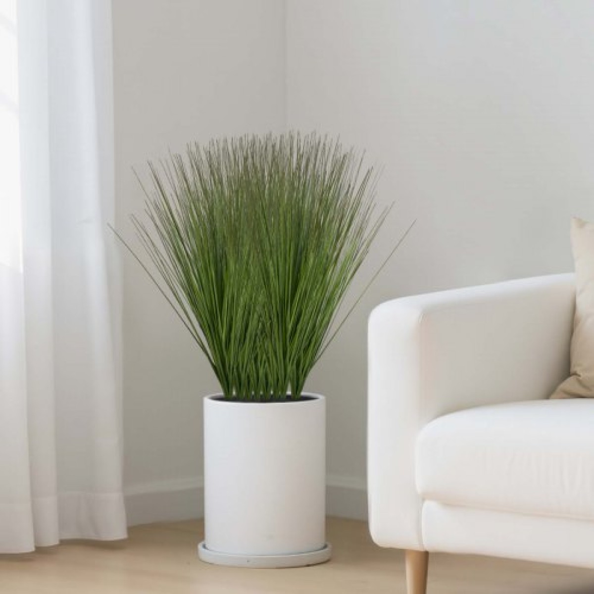 Φυτό τεχνητού γρασιδιού VEVOR, 686 χιλιοστά Faux Onion Grass Fake Greenery Shrubs, Premium PVC for Indoor Outdoor House Home Garden Decoration Room Office, Housewarming, 8 Pack Green