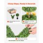 VEVOR Artificial Topiary Bunny-Shape Boxwood Ball, 2 Set 914mm Faux Boxwood Plant balls, Fake Silk Tree Look Real, Εύκολη συναρμολόγηση για διακόσμηση Μπροστινή βεράντα Εξωτερική βεράντα Κήπος Μπαλκόνι Πίσω αυλή Εσωτερική