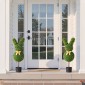 VEVOR Artificial Topiary Bunny-Shape Boxwood Ball, 2 Set 914mm Faux Boxwood Plant balls, Fake Silk Tree Look Real, Εύκολη συναρμολόγηση για διακόσμηση Μπροστινή βεράντα Εξωτερική βεράντα Κήπος Μπαλκόνι Πίσω αυλή Εσωτερική