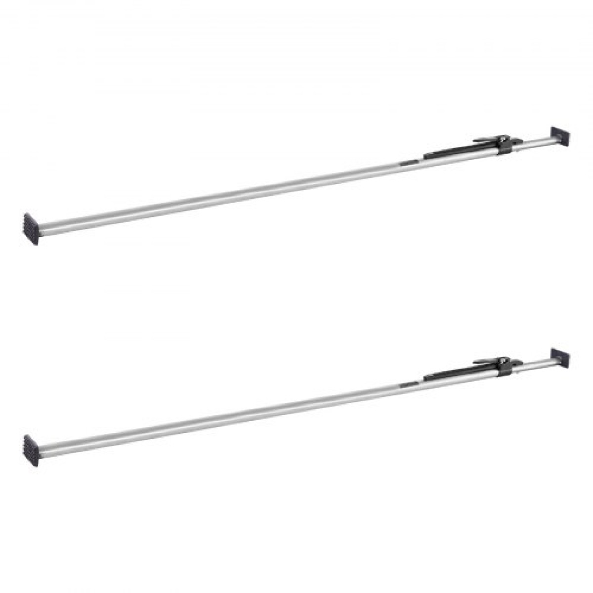 VEVOR Cargo Bar, Ratcheting Bar Cargo Ρυθμιζόμενη από 2261mm έως 2642mm, Σταθεροποιητής Cargos από χάλυβα βαρέως τύπου με αντιολισθητικό πέλμα ποδιών, ράβδοι κλειδαριάς φόρτωσης κρεβατιού φορτηγού για φορτηγό κουτί, ημιρυμουλκούμενο, ρυμουλκούμενο (2 ΤΕΜ)