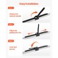 VEVOR Cargo Bar, Ratcheting Bar Cargo Ρυθμιζόμενη από 2261mm έως 2642mm, Σταθεροποιητής Cargos από χάλυβα βαρέως τύπου με αντιολισθητικό πέλμα ποδιών, ράβδοι κλειδαριάς φόρτωσης κρεβατιού φορτηγού για φορτηγό κουτί, ημιρυμουλκούμενο, ρυμουλκούμενο (2 ΤΕΜ)