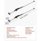 VEVOR Cargo Bar, Ratcheting Bar Cargo Ρυθμιζόμενη από 2261mm έως 2642mm, Σταθεροποιητής Cargos από χάλυβα βαρέως τύπου με αντιολισθητικό πέλμα ποδιών, ράβδοι κλειδαριάς φόρτωσης κρεβατιού φορτηγού για φορτηγό κουτί, ημιρυμουλκούμενο, ρυμουλκούμενο (2 ΤΕΜ)