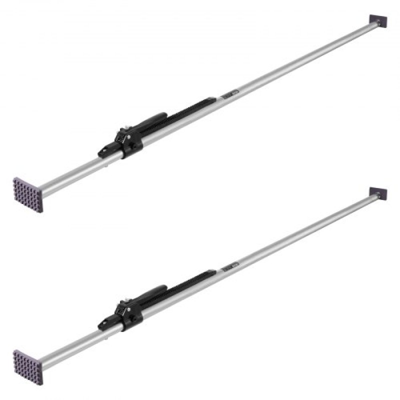VEVOR Cargo Bar, Ratcheting Bar Cargo Ρυθμιζόμενη από 2261mm έως 2642mm, Σταθεροποιητής Cargos από χάλυβα βαρέως τύπου με αντιολισθητικό πέλμα ποδιών, ράβδοι κλειδαριάς φόρτωσης κρεβατιού φορτηγού για φορτηγό κουτί, ημιρυμουλκούμενο, ρυμουλκούμενο (2 ΤΕΜ)