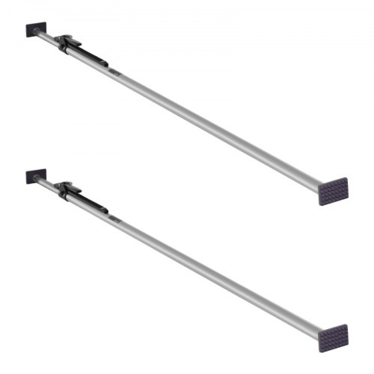 VEVOR Cargo Bar, Ratcheting Bar Cargo Ρυθμιζόμενη από 2261mm έως 2642mm, Σταθεροποιητής Cargos από χάλυβα βαρέως τύπου με αντιολισθητικό πέλμα ποδιών, ράβδοι κλειδαριάς φόρτωσης κρεβατιού φορτηγού για φορτηγό κουτί, ημιρυμουλκούμενο, ρυμουλκούμενο (2 ΤΕΜ)