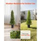 VEVOR Artificial Topiary Cedar Trees, 2 Set 914mm Faux Pine Thumbs, Fake Silk Tree Look Real, Εύκολη συναρμολόγηση για διακόσμηση Μπροστινή βεράντα Εξωτερική βεράντα Κήπος Μπαλκόνι πίσω αυλή Εσωτερικό γραφείο