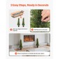 VEVOR Artificial Topiary Cedar Trees, 2 Set 914mm Faux Pine Thumbs, Fake Silk Tree Look Real, Εύκολη συναρμολόγηση για διακόσμηση Μπροστινή βεράντα Εξωτερική βεράντα Κήπος Μπαλκόνι πίσω αυλή Εσωτερικό γραφείο