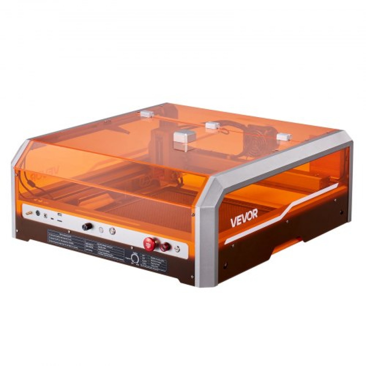 VEVOR Laser Engraver, 20W, Μηχάνημα χάραξης και κοπής με λέιζερ με κάμερα περιβλήματος, κόφτης λέιζερ, 400 x 400 mm Περιοχή εργασίας, 30000 mm/min, για ξύλο, δέρμα, γυαλί, χαρτί, ορισμένα μέταλλα, Κλάση 1