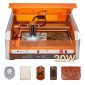 VEVOR Laser Engraver, 20W, Μηχάνημα χάραξης και κοπής με λέιζερ με κάμερα περιβλήματος, κόφτης λέιζερ, 400 x 400 mm Περιοχή εργασίας, 30000 mm/min, για ξύλο, δέρμα, γυαλί, χαρτί, ορισμένα μέταλλα, Κλάση 1