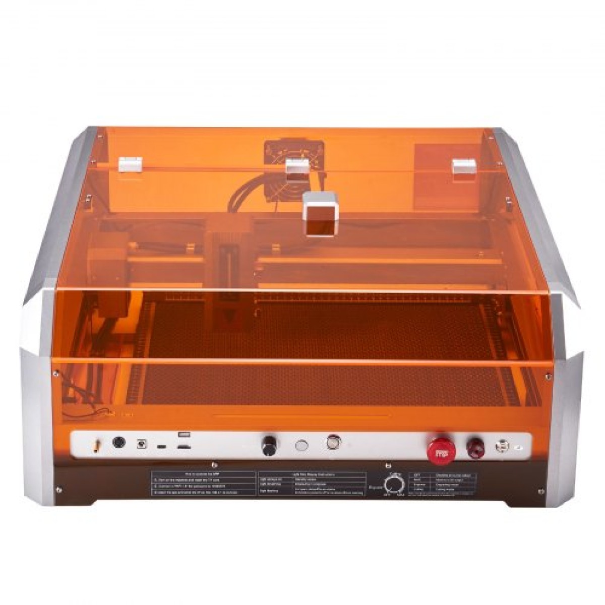 VEVOR Laser Engraver, 20W, Μηχάνημα χάραξης και κοπής με λέιζερ με κάμερα περιβλήματος, κόφτης λέιζερ, 400 x 400 mm Περιοχή εργασίας, 30000 mm/min, για ξύλο, δέρμα, γυαλί, χαρτί, ορισμένα μέταλλα, Κλάση 1