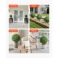 VEVOR Artificial Topiary Boxwood Trees with Ground Spike, 2 Set 559mm faux θάμνοι & θάμνοι φυτά σε γλάστρες, Fake Silk Tree Look Real for Decor Μπροστινή βεράντα Εσωτερική βεράντα Εσωτερική βεράντα Κήπος Μπαλκόνι Πίσω αυλή
