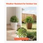 VEVOR Artificial Topiary Κυπαρίσσια με ακίδα, 2 σετ 406 χιλιοστών ψεύτικοι θάμνοι και θάμνοι σε γλάστρες, ψεύτικο μεταξωτό δέντρο φαίνεται αληθινό για διακόσμηση Μπροστινή βεράντα Εξωτερική βεράντα Εσωτερική βεράντα Κήπος Μπαλκόνι Πίσω αυλή
