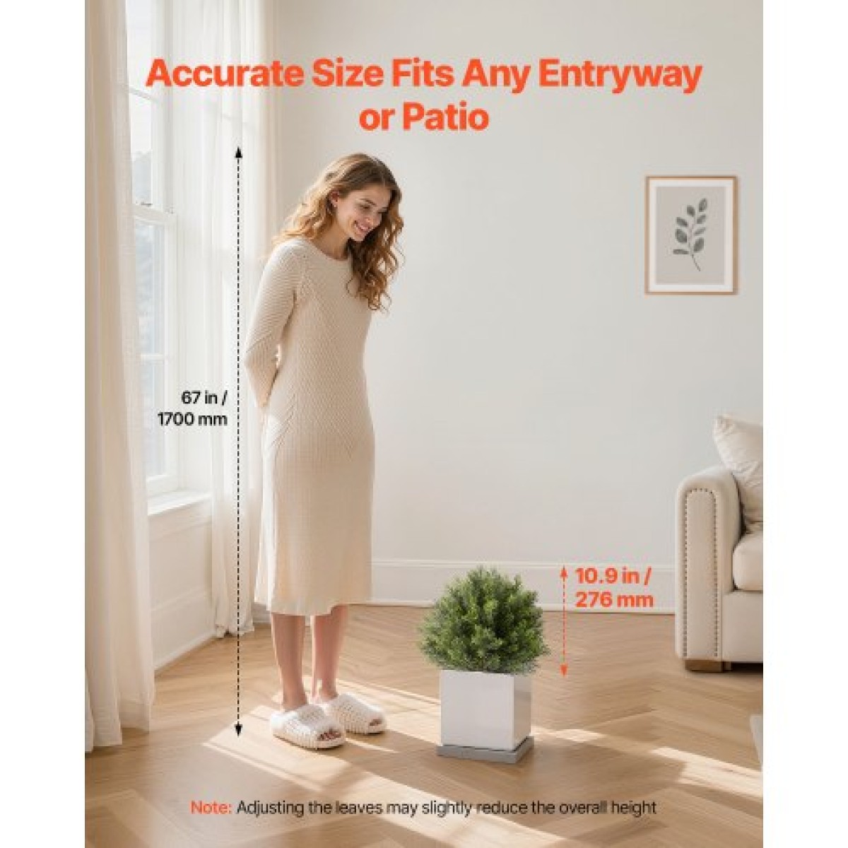 VEVOR Artificial Topiary Κυπαρίσσια με ακίδα, 2 σετ 406 χιλιοστών ψεύτικοι θάμνοι και θάμνοι σε γλάστρες, ψεύτικο μεταξωτό δέντρο φαίνεται αληθινό για διακόσμηση Μπροστινή βεράντα Εξωτερική βεράντα Εσωτερική βεράντα Κήπος Μπαλκόνι Πίσω αυλή