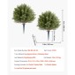 VEVOR Artificial Topiary Κυπαρίσσια με ακίδα, 2 σετ 406 χιλιοστών ψεύτικοι θάμνοι και θάμνοι σε γλάστρες, ψεύτικο μεταξωτό δέντρο φαίνεται αληθινό για διακόσμηση Μπροστινή βεράντα Εξωτερική βεράντα Εσωτερική βεράντα Κήπος Μπαλκόνι Πίσω αυλή