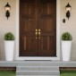 VEVOR Artificial Topiary Κυπαρίσσια με ακίδα, 2 σετ 406 χιλιοστών ψεύτικοι θάμνοι και θάμνοι σε γλάστρες, ψεύτικο μεταξωτό δέντρο φαίνεται αληθινό για διακόσμηση Μπροστινή βεράντα Εξωτερική βεράντα Εσωτερική βεράντα Κήπος Μπαλκόνι Πίσω αυλή