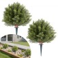 VEVOR Artificial Topiary Κυπαρίσσια με ακίδα, 2 σετ 406 χιλιοστών ψεύτικοι θάμνοι και θάμνοι σε γλάστρες, ψεύτικο μεταξωτό δέντρο φαίνεται αληθινό για διακόσμηση Μπροστινή βεράντα Εξωτερική βεράντα Εσωτερική βεράντα Κήπος Μπαλκόνι Πίσω αυλή